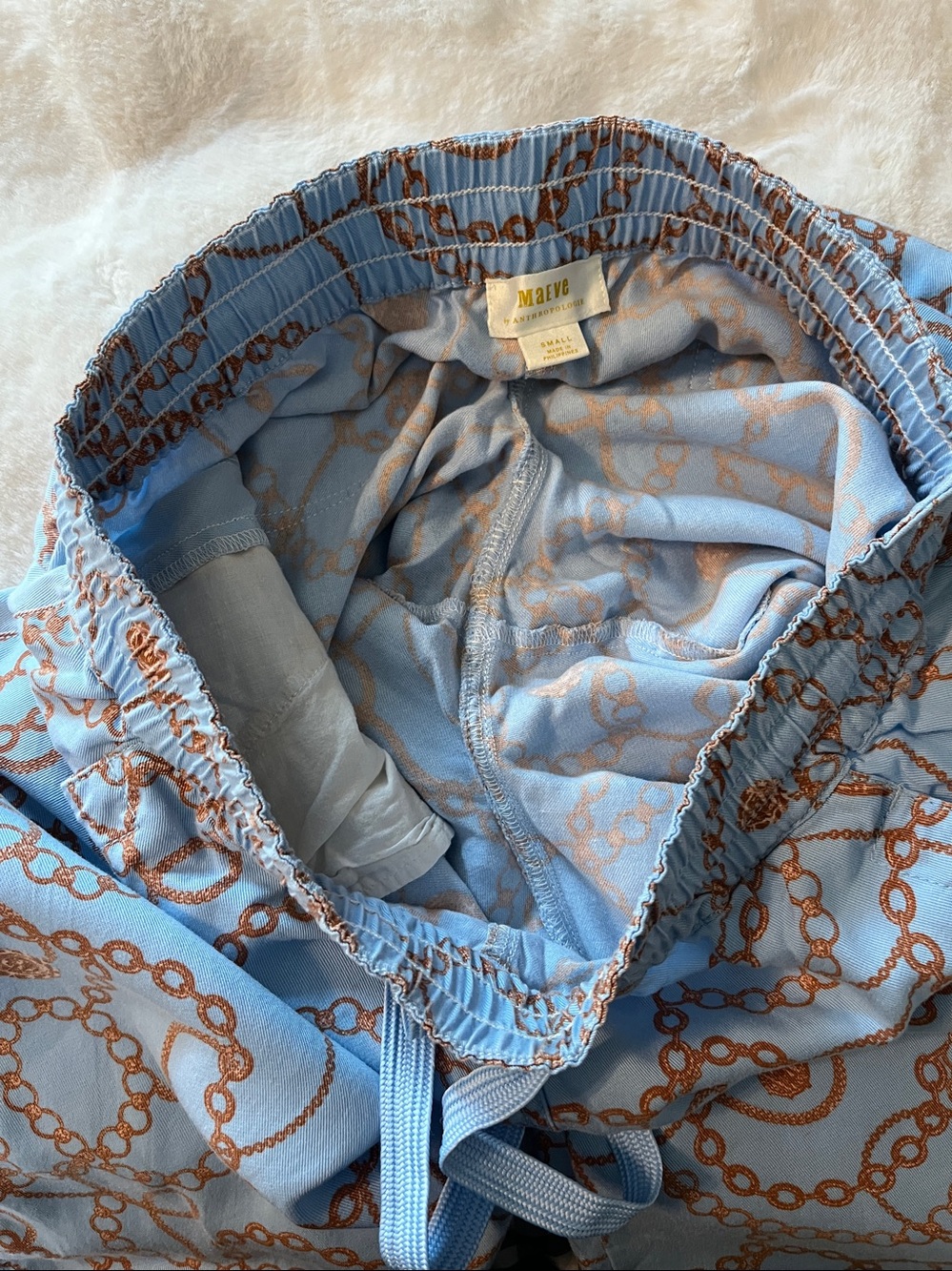 Maeve Anthropologie Kalle Chain Print Drawstring Track Pants Size Small - Picture 16 of 16